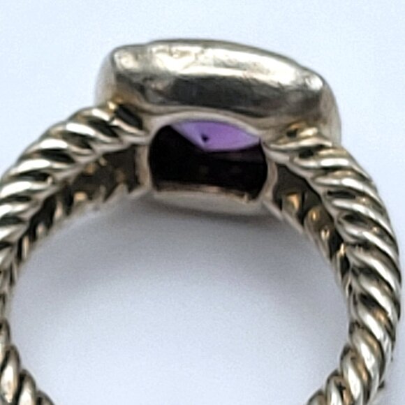 David Yurman Petite Albion Amethyst Ring w/ pouch - Picture 3 of 7